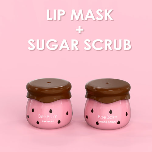 Strawberry Lip Mask + Sugar Scrub Set